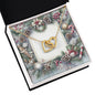 Christmas Background 077 - 18K Yellow Gold Finish Interlocking Hearts Necklace