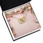 Christmas Background 025 - 18K Yellow Gold Finish Interlocking Hearts Necklace