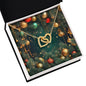 Christmas Background 126 - 18K Yellow Gold Finish Interlocking Hearts Necklace