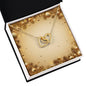 Christmas Background 052 - 18K Yellow Gold Finish Interlocking Hearts Necklace