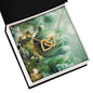Christmas Background 130 - 18K Yellow Gold Finish Interlocking Hearts Necklace