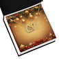 Christmas Background 006 - 18K Yellow Gold Finish Interlocking Hearts Necklace