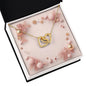 Christmas Background 055 - 18K Yellow Gold Finish Interlocking Hearts Necklace