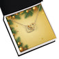Christmas Background 009 - 18K Yellow Gold Finish Interlocking Hearts Necklace