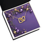 Christmas Background 021 - 18K Yellow Gold Finish Interlocking Hearts Necklace