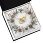 Christmas Background 091 - 18K Yellow Gold Finish Interlocking Hearts Necklace