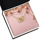 Christmas Background 040 - 18K Yellow Gold Finish Interlocking Hearts Necklace