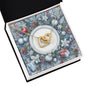 Christmas Background 088 - 18K Yellow Gold Finish Interlocking Hearts Necklace