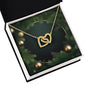 Christmas Background 103 - 18K Yellow Gold Finish Interlocking Hearts Necklace