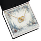 Christmas Background 084 - 18K Yellow Gold Finish Interlocking Hearts Necklace
