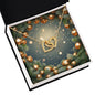 Christmas Background 109 - 18K Yellow Gold Finish Interlocking Hearts Necklace