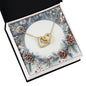 Christmas Background 085 - 18K Yellow Gold Finish Interlocking Hearts Necklace