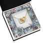 Christmas Background 087 - 18K Yellow Gold Finish Interlocking Hearts Necklace