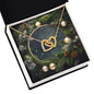 Christmas Background 102 - 18K Yellow Gold Finish Interlocking Hearts Necklace