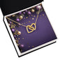Christmas Background 054 - 18K Yellow Gold Finish Interlocking Hearts Necklace