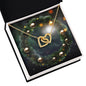 Christmas Background 110 - 18K Yellow Gold Finish Interlocking Hearts Necklace