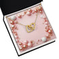 Christmas Background 060 - 18K Yellow Gold Finish Interlocking Hearts Necklace