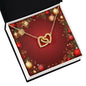Christmas Background 034 - 18K Yellow Gold Finish Interlocking Hearts Necklace