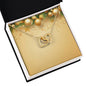 Christmas Background 050 - 18K Yellow Gold Finish Interlocking Hearts Necklace