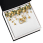 Christmas Background 043 - 18K Yellow Gold Finish Interlocking Hearts Necklace