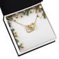 Christmas Background 004 - 18K Yellow Gold Finish Interlocking Hearts Necklace