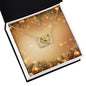 Christmas Background 058 - 18K Yellow Gold Finish Interlocking Hearts Necklace