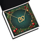 Christmas Background 069 - 18K Yellow Gold Finish Interlocking Hearts Necklace