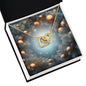 Christmas Background 105 - 18K Yellow Gold Finish Interlocking Hearts Necklace