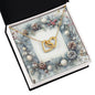 Christmas Background 081 - 18K Yellow Gold Finish Interlocking Hearts Necklace