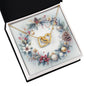 Christmas Background 075 - 18K Yellow Gold Finish Interlocking Hearts Necklace