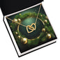 Christmas Background 101 - 18K Yellow Gold Finish Interlocking Hearts Necklace
