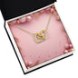 Christmas Background 005 - 18K Yellow Gold Finish Interlocking Hearts Necklace