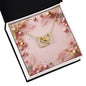 Christmas Background 010 - 18K Yellow Gold Finish Interlocking Hearts Necklace