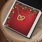 Christmas Background 046 - 18K Yellow Gold Finish Interlocking Hearts Necklace