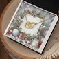 Christmas Background 079 - 18K Yellow Gold Finish Interlocking Hearts Necklace