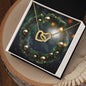 Christmas Background 110 - 18K Yellow Gold Finish Interlocking Hearts Necklace