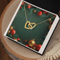 Christmas Background 115 - 18K Yellow Gold Finish Interlocking Hearts Necklace