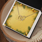 Christmas Background 056 - 18K Yellow Gold Finish Interlocking Hearts Necklace