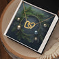 Christmas Background 108 - 18K Yellow Gold Finish Interlocking Hearts Necklace