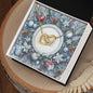 Christmas Background 088 - 18K Yellow Gold Finish Interlocking Hearts Necklace