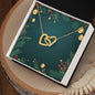 Christmas Background 045 - 18K Yellow Gold Finish Interlocking Hearts Necklace