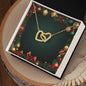 Christmas Background 066 - 18K Yellow Gold Finish Interlocking Hearts Necklace