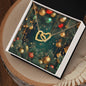 Christmas Background 126 - 18K Yellow Gold Finish Interlocking Hearts Necklace