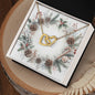 Christmas Background 091 - 18K Yellow Gold Finish Interlocking Hearts Necklace