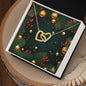 Christmas Background 118 - 18K Yellow Gold Finish Interlocking Hearts Necklace