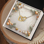 Christmas Background 039 - 18K Yellow Gold Finish Interlocking Hearts Necklace