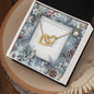 Christmas Background 087 - 18K Yellow Gold Finish Interlocking Hearts Necklace