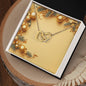 Christmas Background 059 - 18K Yellow Gold Finish Interlocking Hearts Necklace