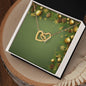 Christmas Background 061 - 18K Yellow Gold Finish Interlocking Hearts Necklace