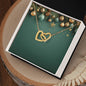 Christmas Background 037 - 18K Yellow Gold Finish Interlocking Hearts Necklace